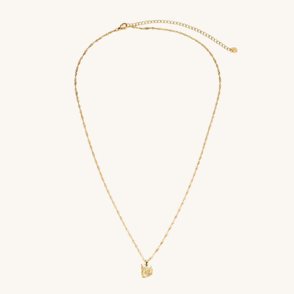 Goldene Edelstahlkette mit feiner Struktur und klassischer Eleganz von Juwejé