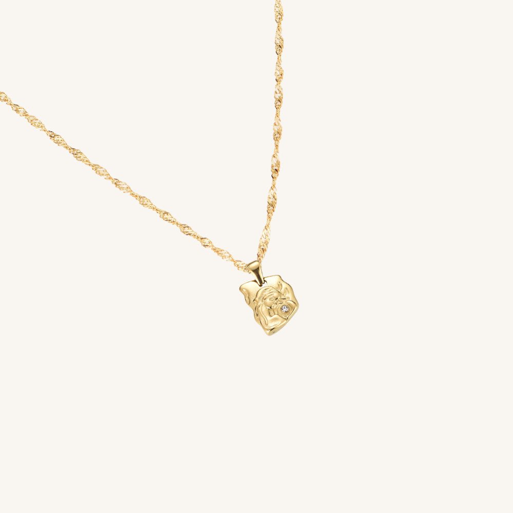 Goldene Edelstahlkette mit feiner Struktur und klassischer Eleganz von Juwejé