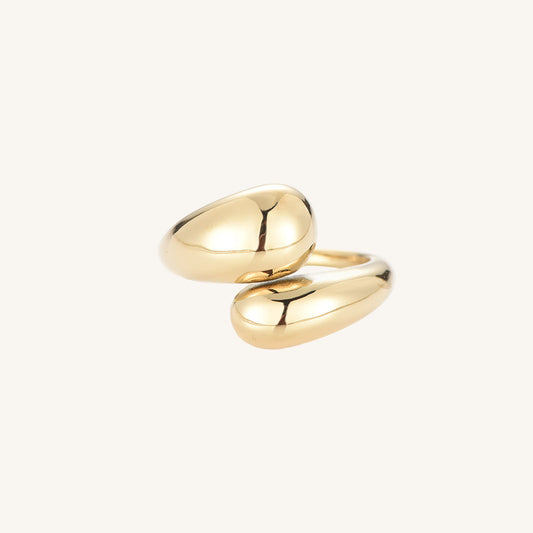 Goldener Edelstahlring mit glänzendem Finish von Juwejé